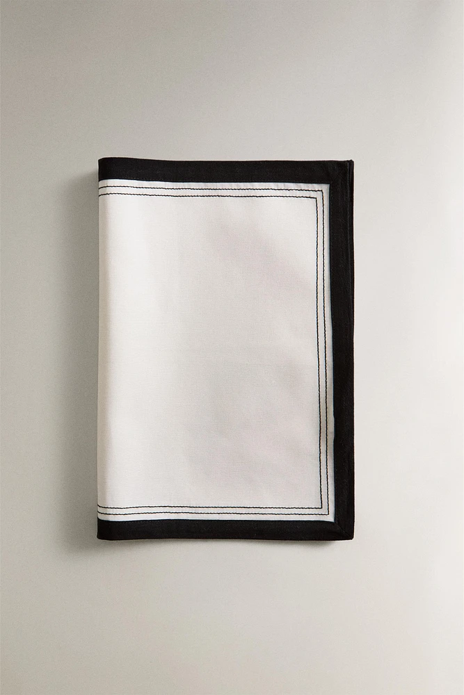 PLACEMAT WITH BLACK BORDER