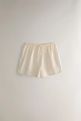 SHORT COTON BRODERIES