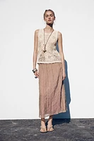 SLEEVELESS CROCHET TOP
