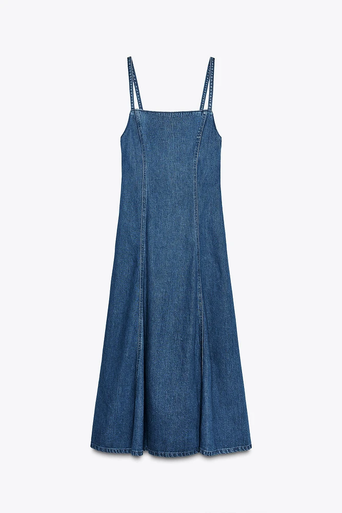 ROBE MI-LONGUE EN JEAN TRF