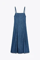 ROBE MI-LONGUE EN JEAN TRF