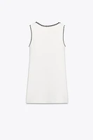SHORT BEADED KNIT DRESS