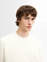 Cotton blend knit sweater