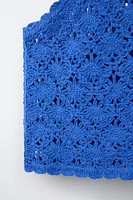 TOP COURT EN MAILLE CROCHET