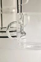 BOROSILICATE GLASS CUP TOWER (SET OF 4)