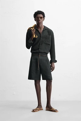 STRIPED JACQUARD SHORTS