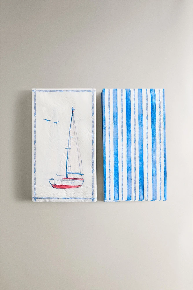 SET OF BOAT PAPER NAPKINS (30 UNITS)