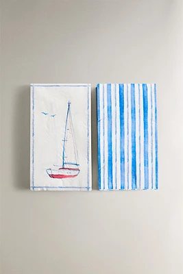 SET OF BOAT PAPER NAPKINS (30 UNITS)