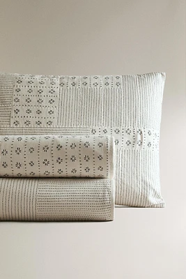 LINEN PATCHWORK BEDSPREAD
