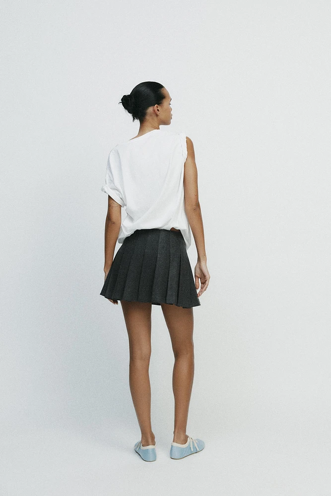 PLEATED MINI SKIRT