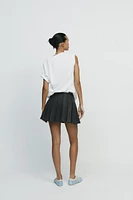 PLEATED MINI SKIRT