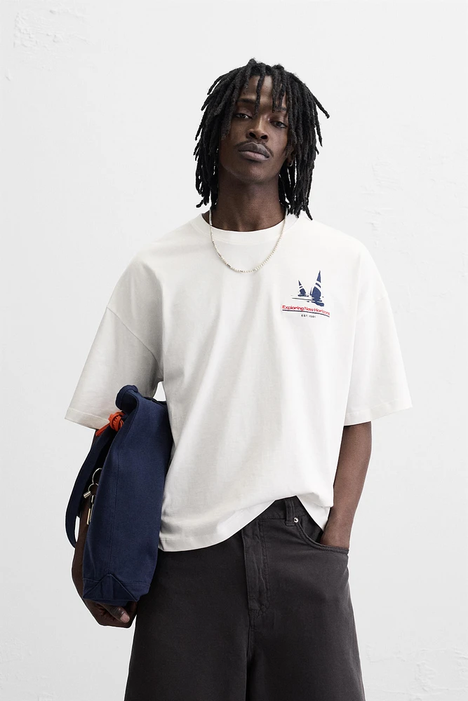 T-SHIRT À IMPRIMÉ NAUTIQUE