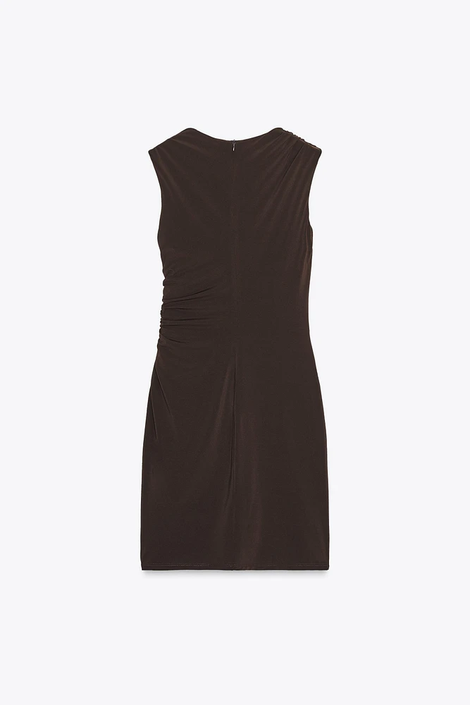 DRAPED MINI DRESS
