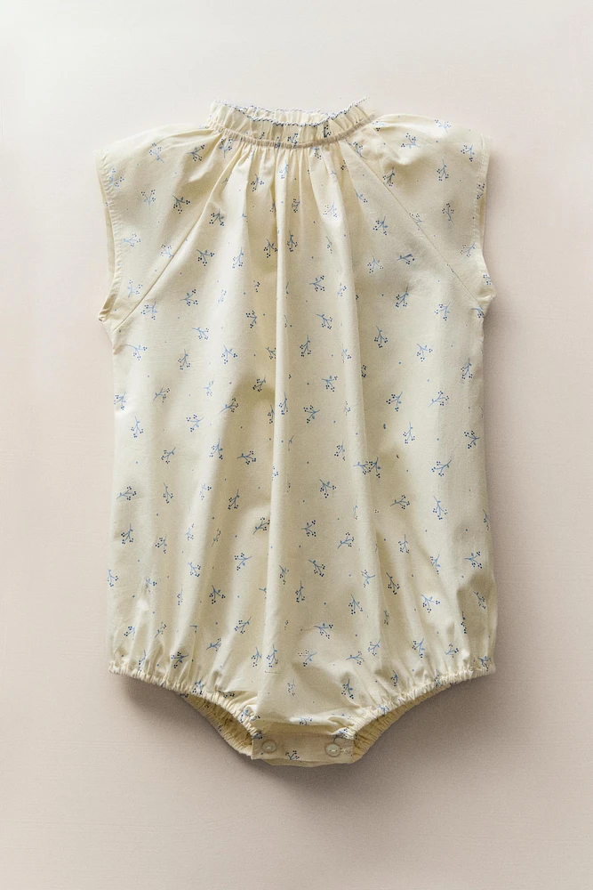 GRENOUILLÈRE BÉBÉ FLORALE