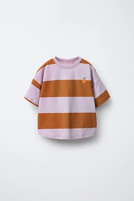 EMBROIDERED STRIPED T-SHIRT