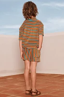 CHEMISE POLO EN TISSU ÉPONGE À RAYURES ÉDITION LIMITÉE