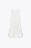 ROBE COURTE À COL CLAUDINE