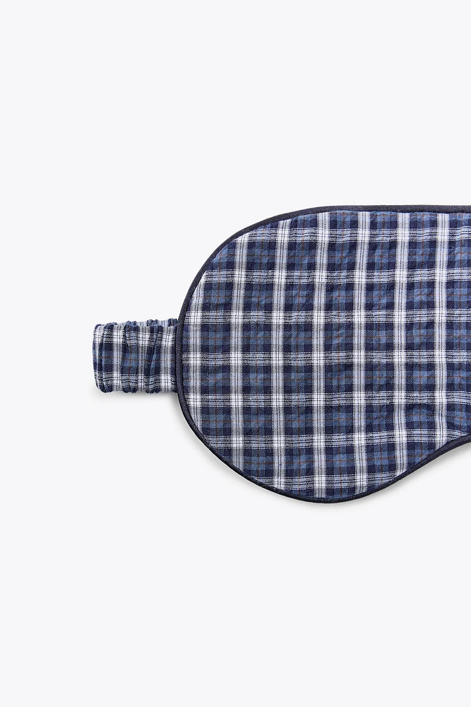PLAID EYE MASK