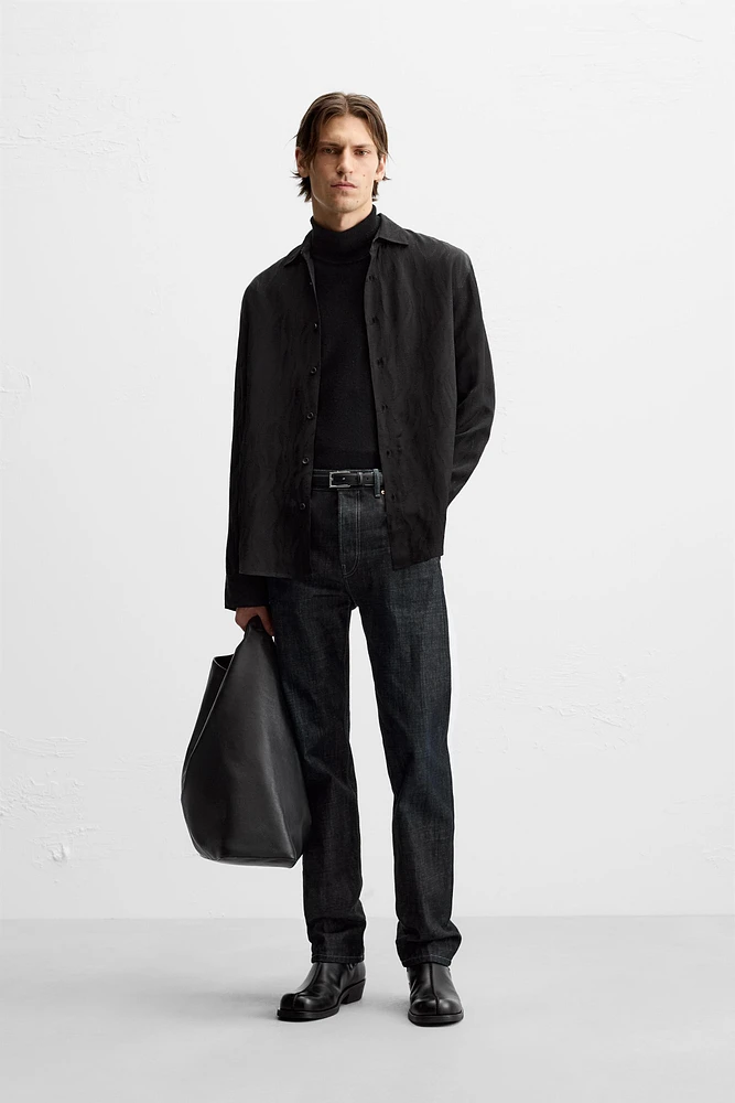 SATIN EFFECT JACQUARD SHIRT