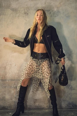 JUPE CEINTURE LARGE EN CUIR KATE MOSS X ZARA