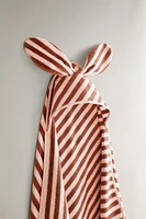 CAPE DE BAIN ENFANT VELOURS RAYURES