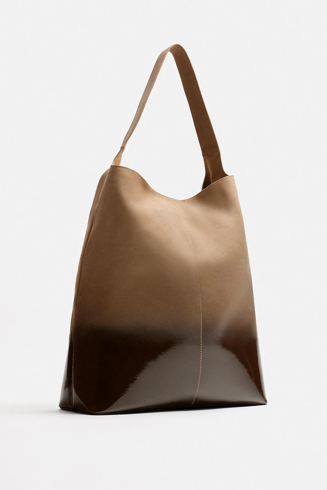 SAC SHOPPER EN CUIR LAQUÉ