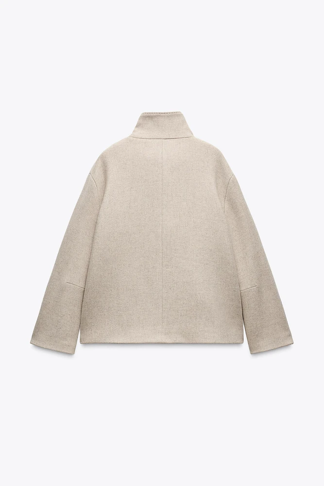 MANTEAU COURT AVEC LAINE COLLECTION ZW