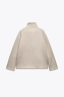 MANTEAU COURT AVEC LAINE COLLECTION ZW