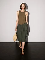 Top en maille fantaisie à encolure américaine