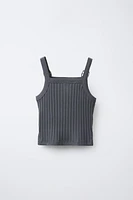 T-SHIRT RIB BRETELLES BOUCLES