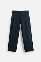 PANTALON REGULAR FIT À PLIS