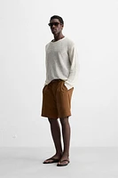 BERMUDAS COUPE DÉCONTRACTÉE PLIS