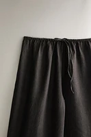 LINEN PANTS WITH WIDE HEM