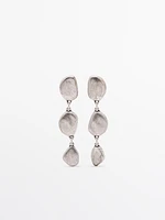 Boucles d’oreilles pendantes feuille