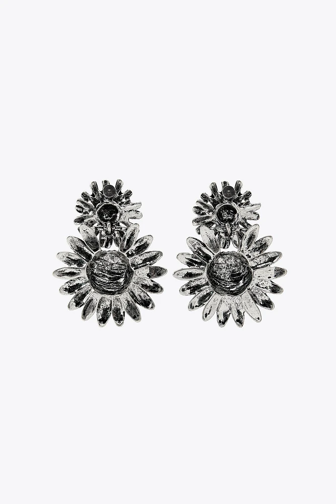 DOUBLE FLOWER EARRINGS
