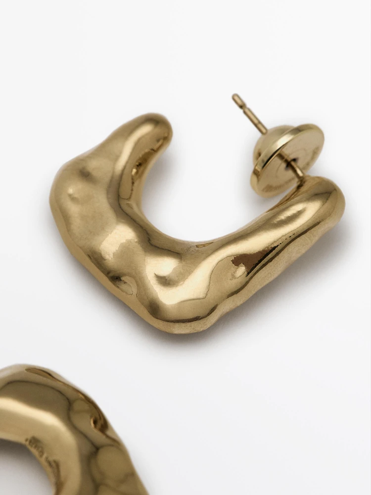 Irregular hoop earrings