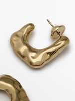 Irregular hoop earrings