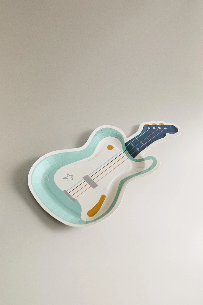 CHILDREN’S SET OF GUITAR PAPER PLATES (SET OF 12)