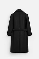 BELTED DOUBLE-BREASTED COAT
