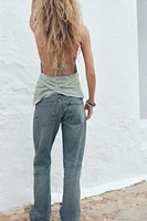 OPEN BACK HALTER TOP