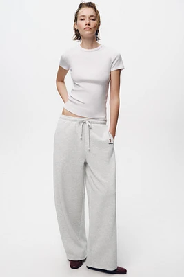 TEXT DETAIL PLUSH PANTS