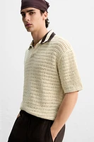 OPEN STRUCTURED POLO SHIRT