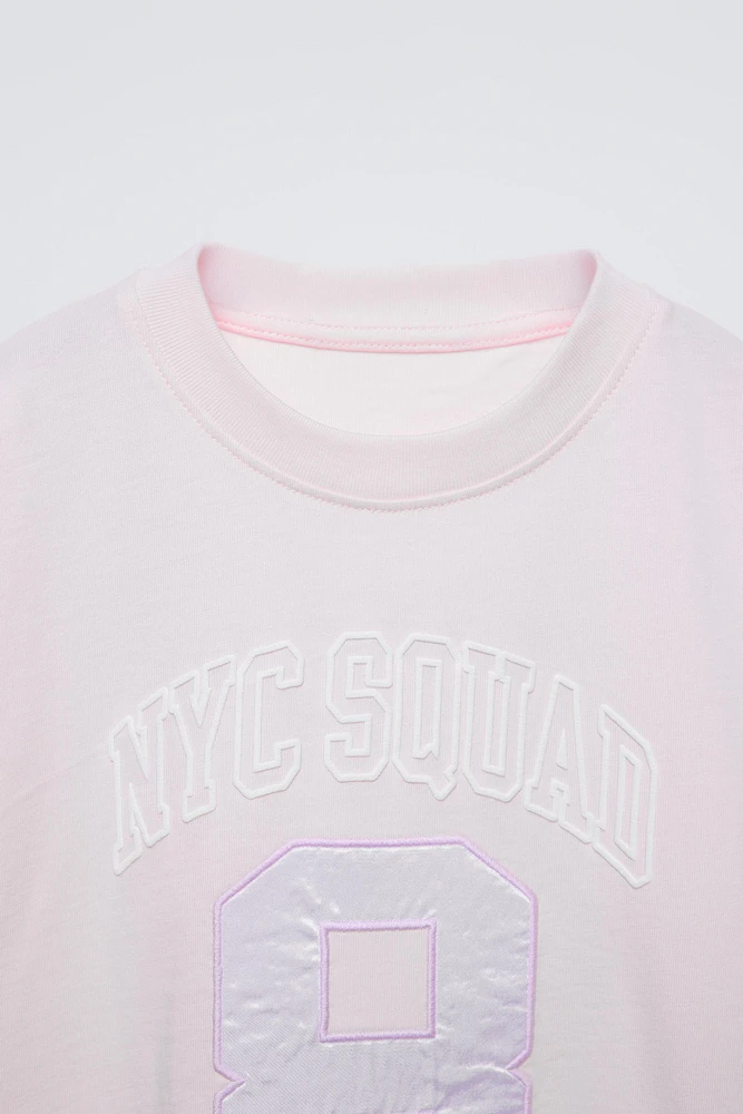 SATIN VARSITY T-SHIRT