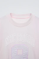 SATIN VARSITY T-SHIRT
