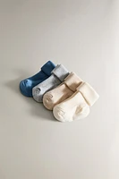 CHAUSSETTES BÉBÉ MULTICOLORES (LOT DE 4)