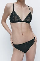 TANGA EN MESH BRODÉ