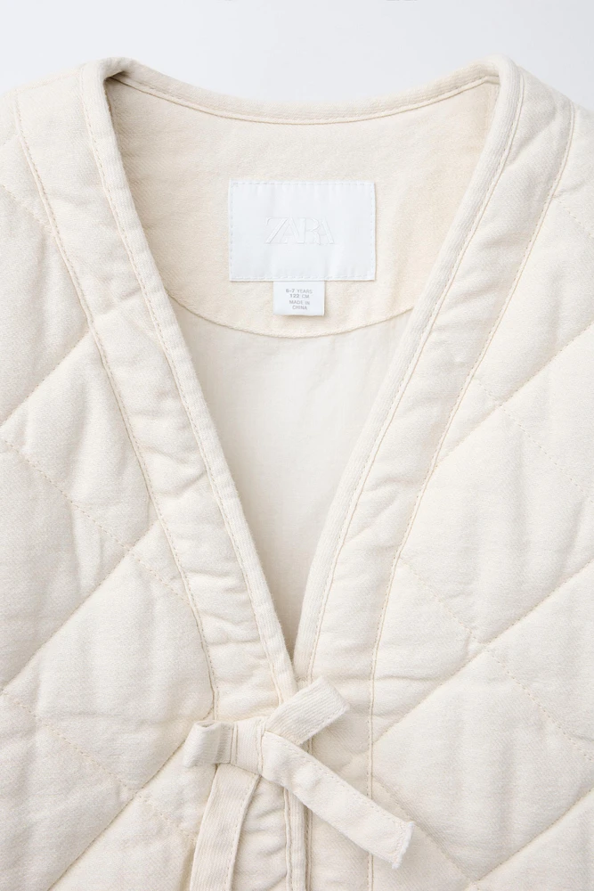 PADDED KIMONO WITH SMALL BOW