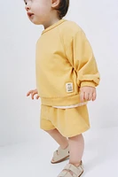 SWEATSHIRT AND BERMUDA SHORTS SET WITH LABEL