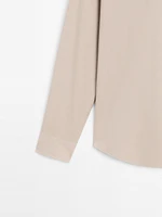 Chemise serge regular fit en coton mélangé