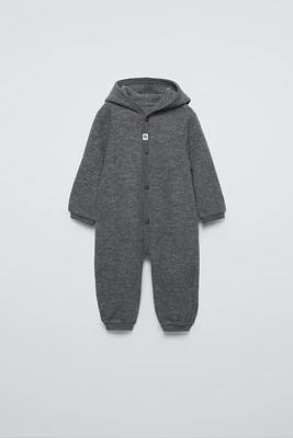 WOOL HOODED BODYSUIT